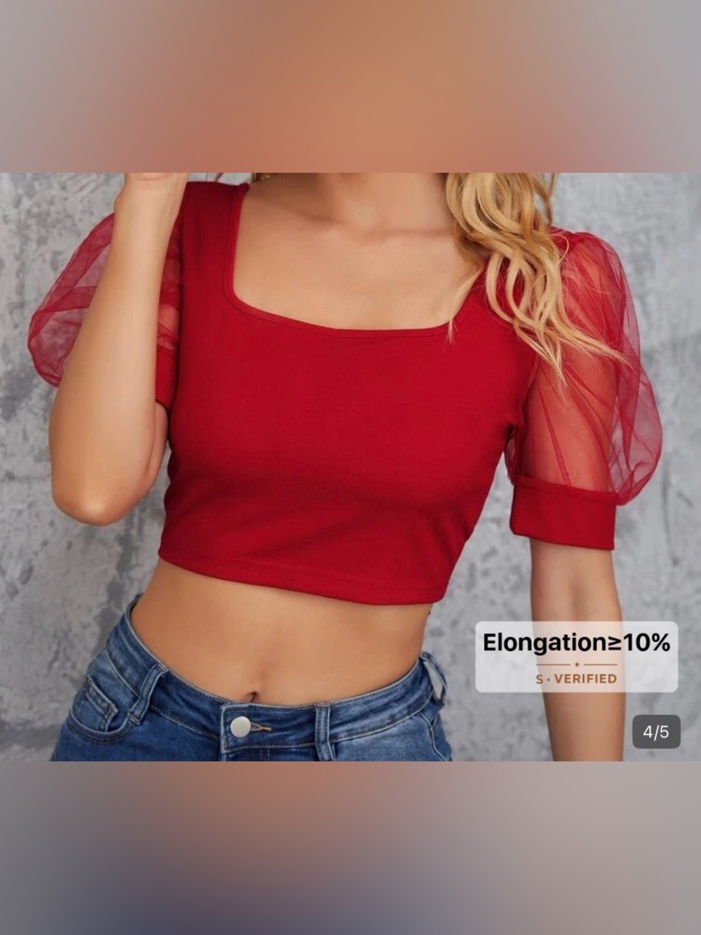 Puff Sleeve Crop Top